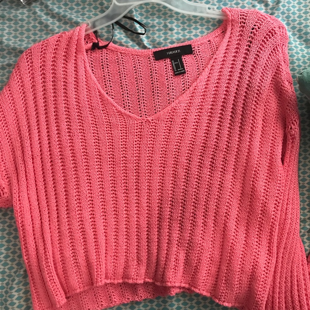 Forever 21, Hot pink crop sweater